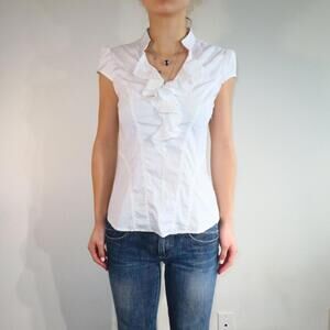 Express Women's White Vests-tanks-cami